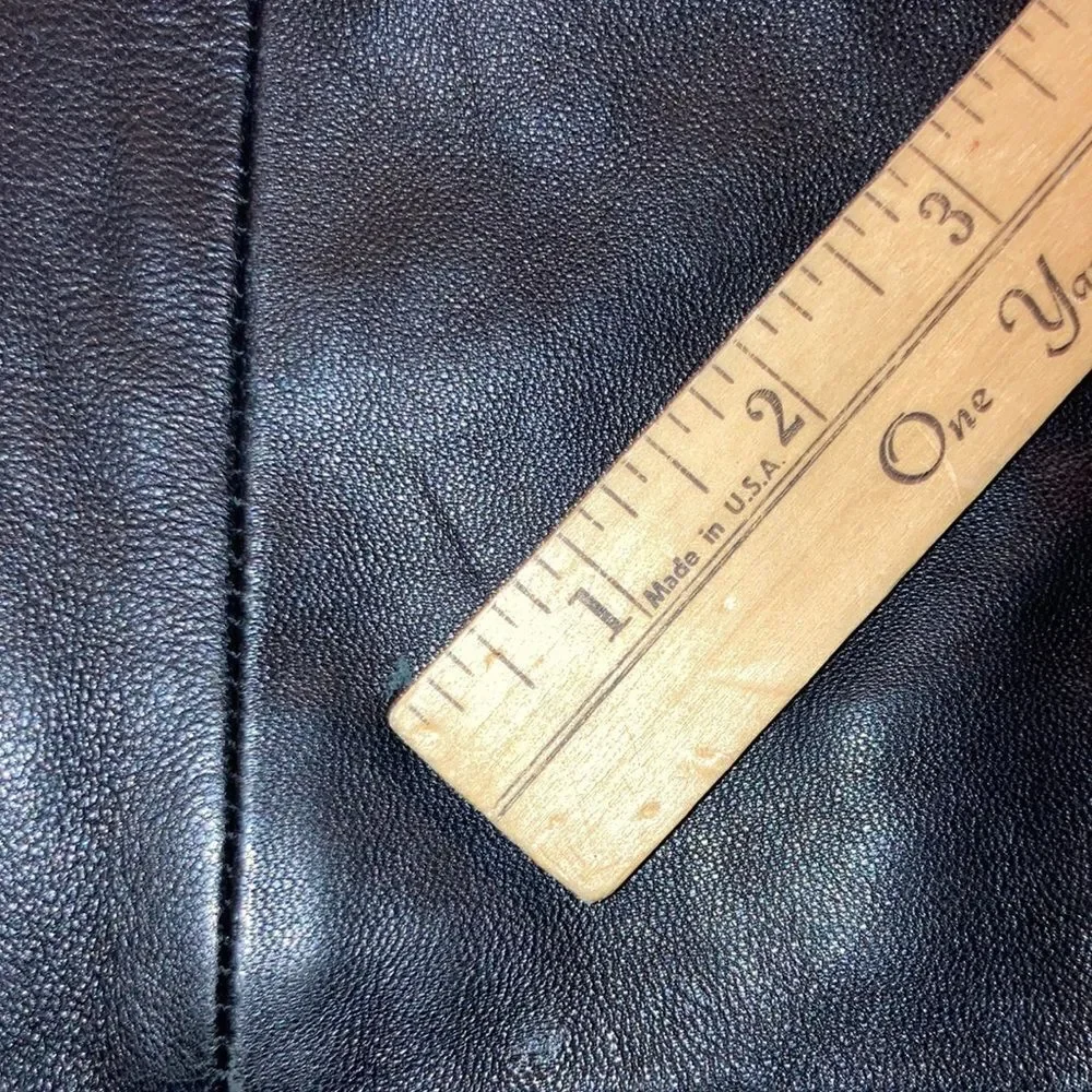 Burberry London Black Leather Bomber with Fur Hood